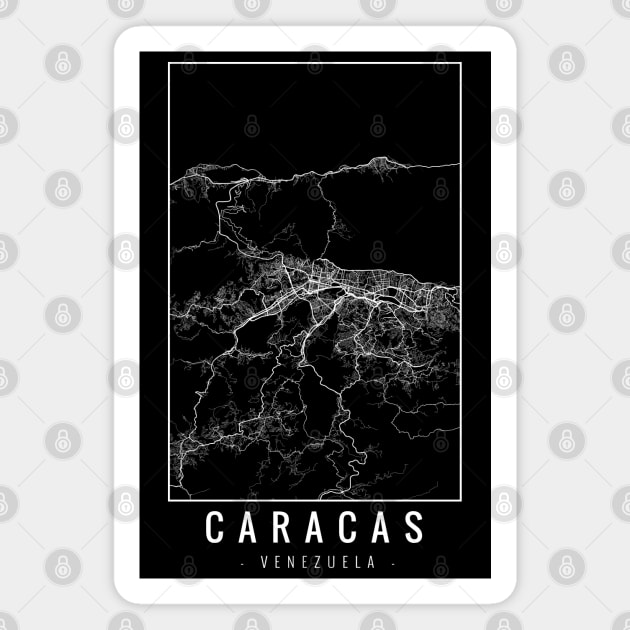 Caracas Venezuela Minimalist Map Magnet by Mapagram